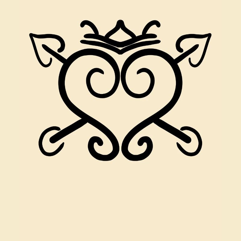 Herz Pfeil Krone Symbol