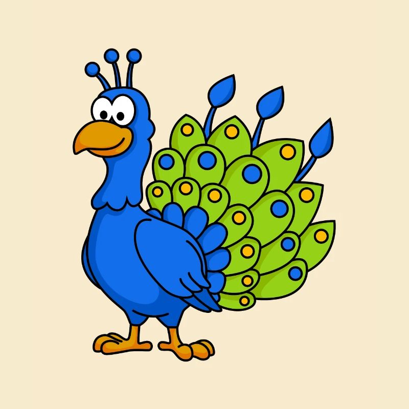 Pfau Comic Tier