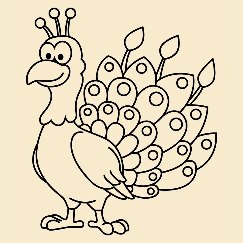 Pfau Comic Tier