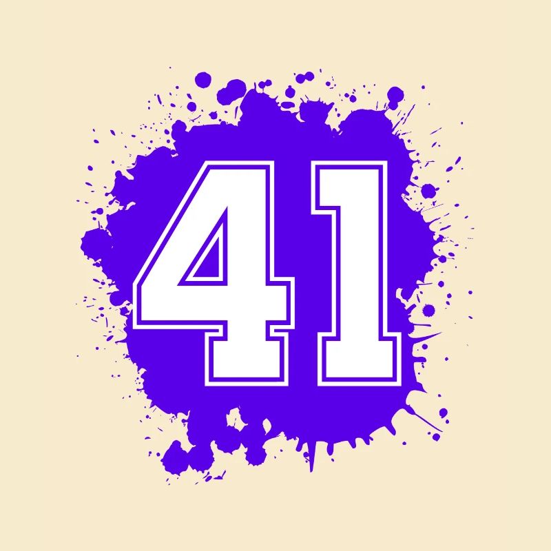 41 Zahl Klecks