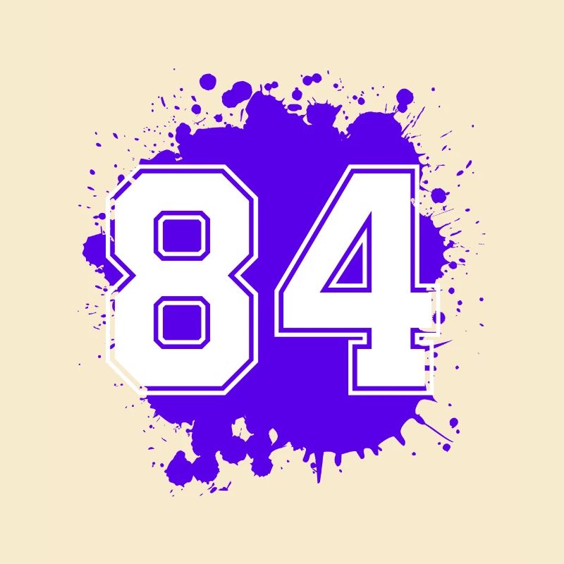 84 Zahl Klecks