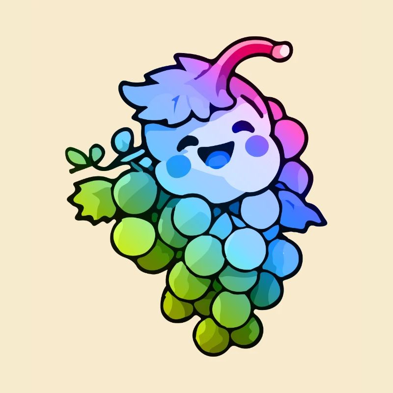 Weintraube Comic Bunt