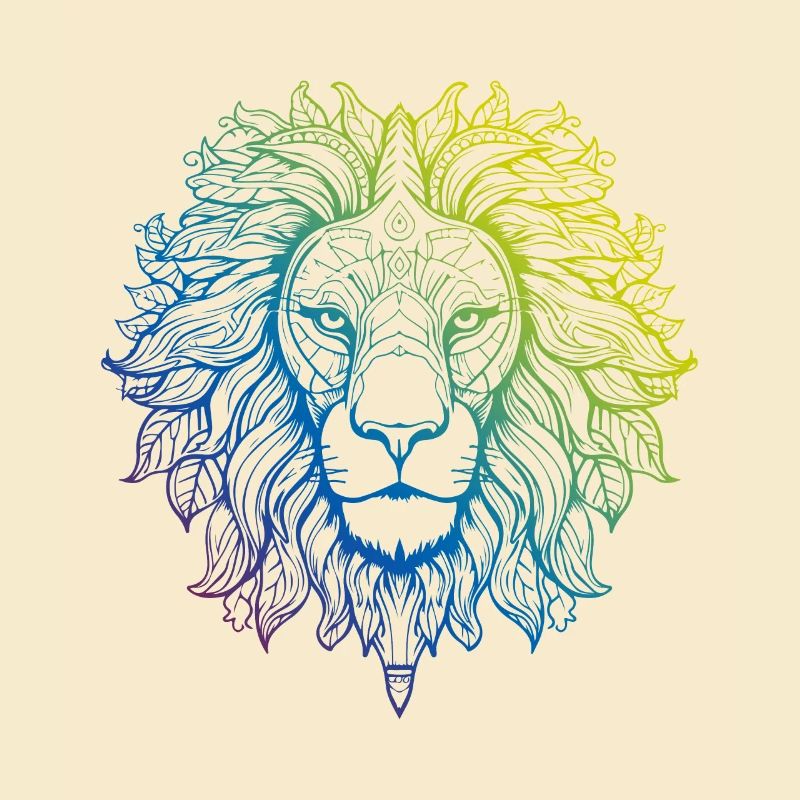 Löwe Mandala Boho