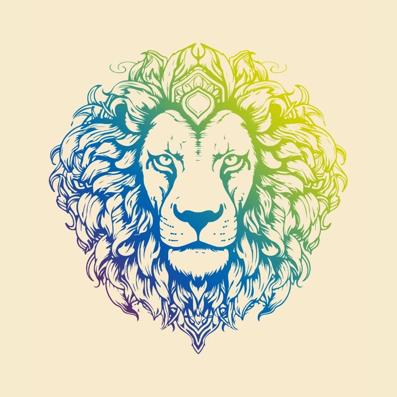 Löwe Mandala Boho