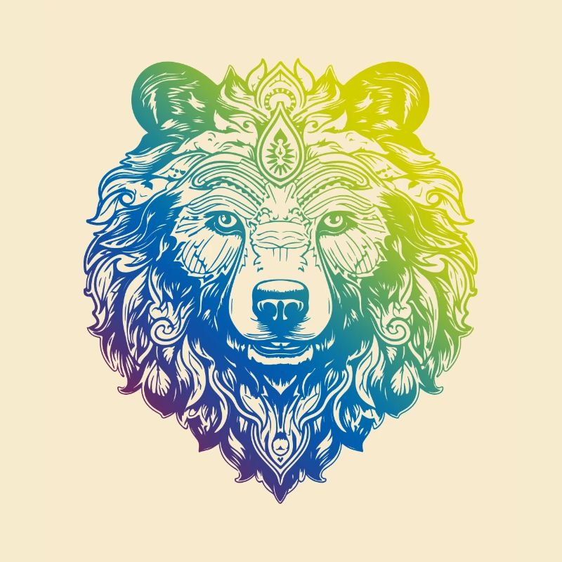 Bär Grizzly Mandala Boho