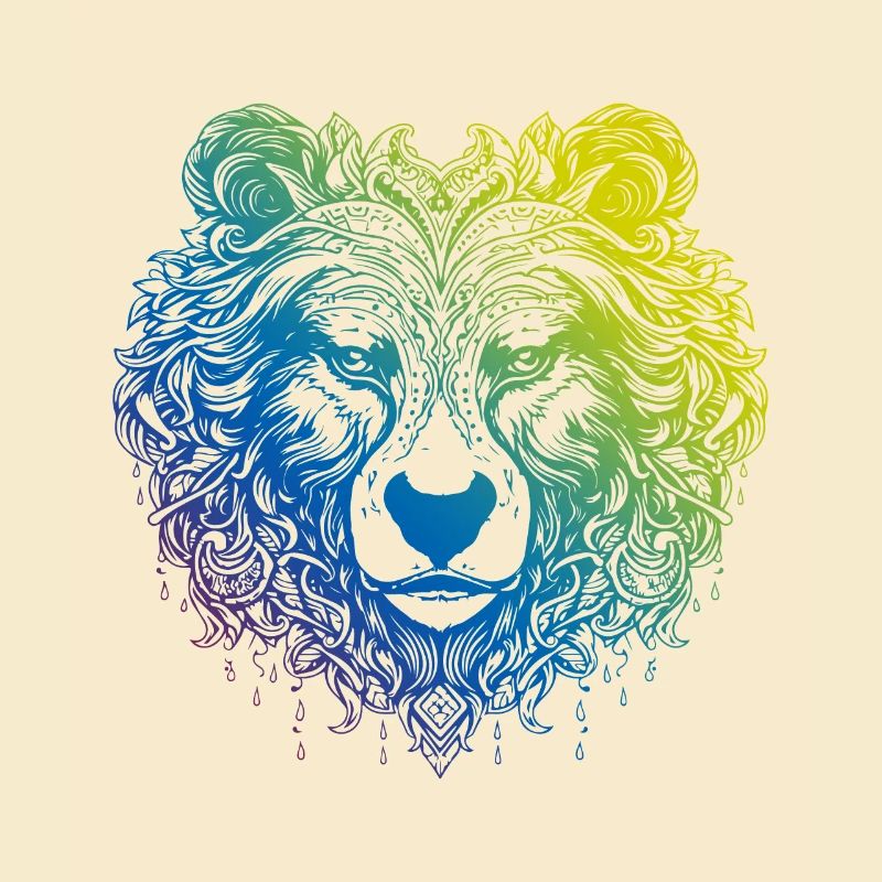 Bär Grizzly Mandala Boho
