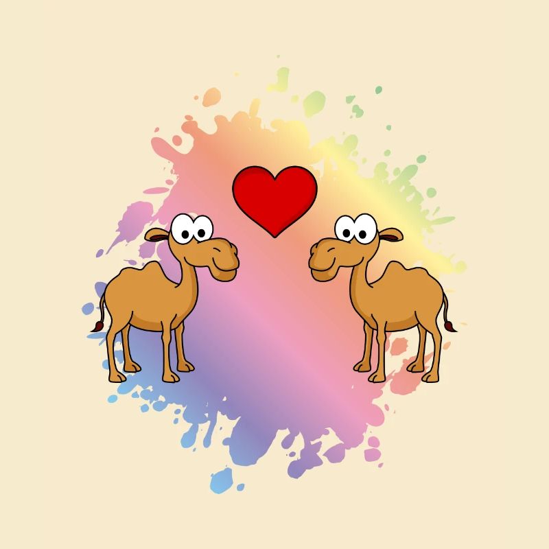 Kamel Comic Paar Liebe