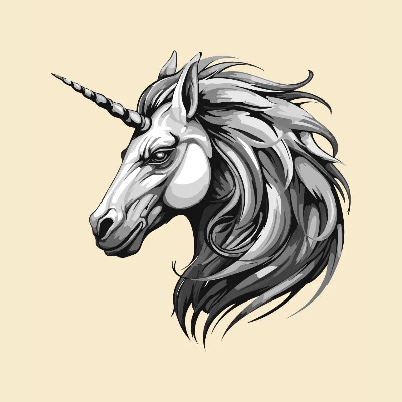 Einhorn Portrait Tier