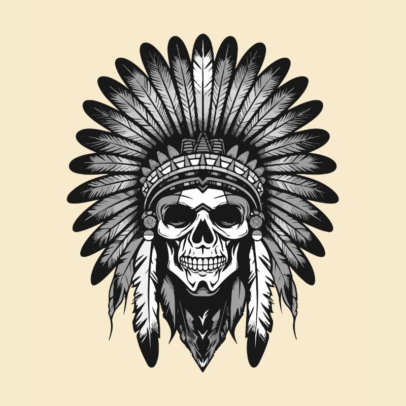 Chef du crâne indien Apache