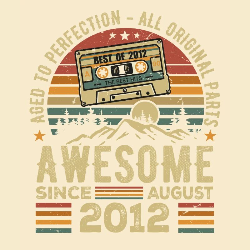 Born in August 2012 Birthday Gift August 2012 August