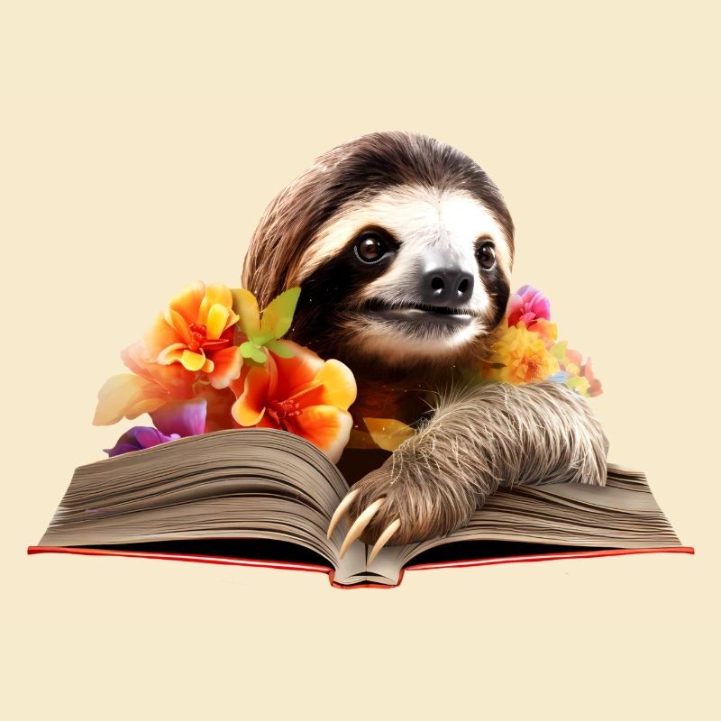 Faultier Lesen Buch