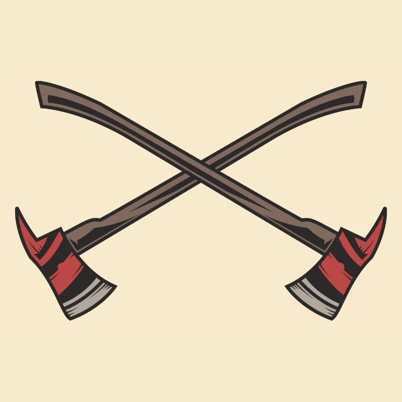 Fire brigade axes crossed