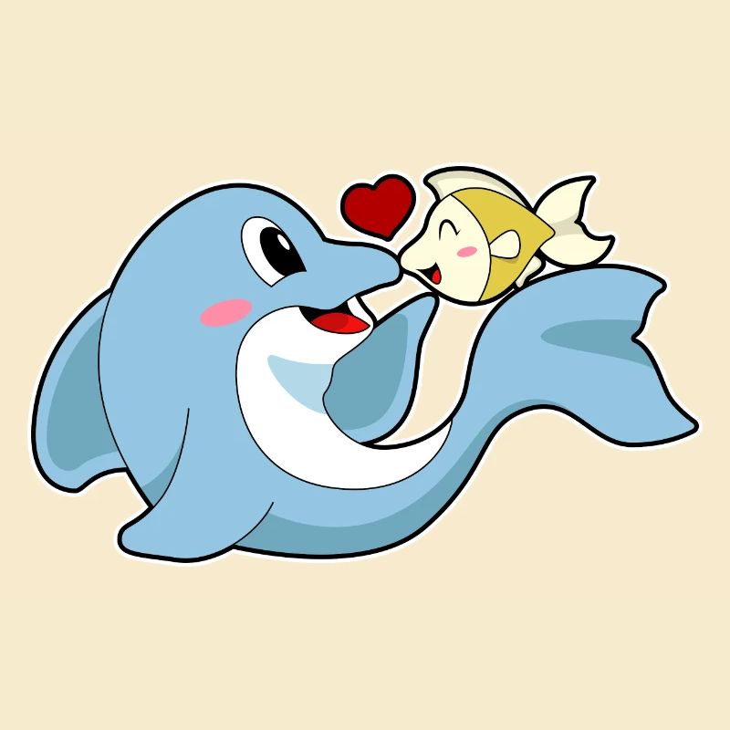 Dolphin Love Fish