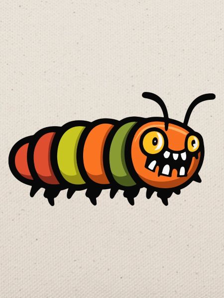 Wurm Halloween Comic Lustig