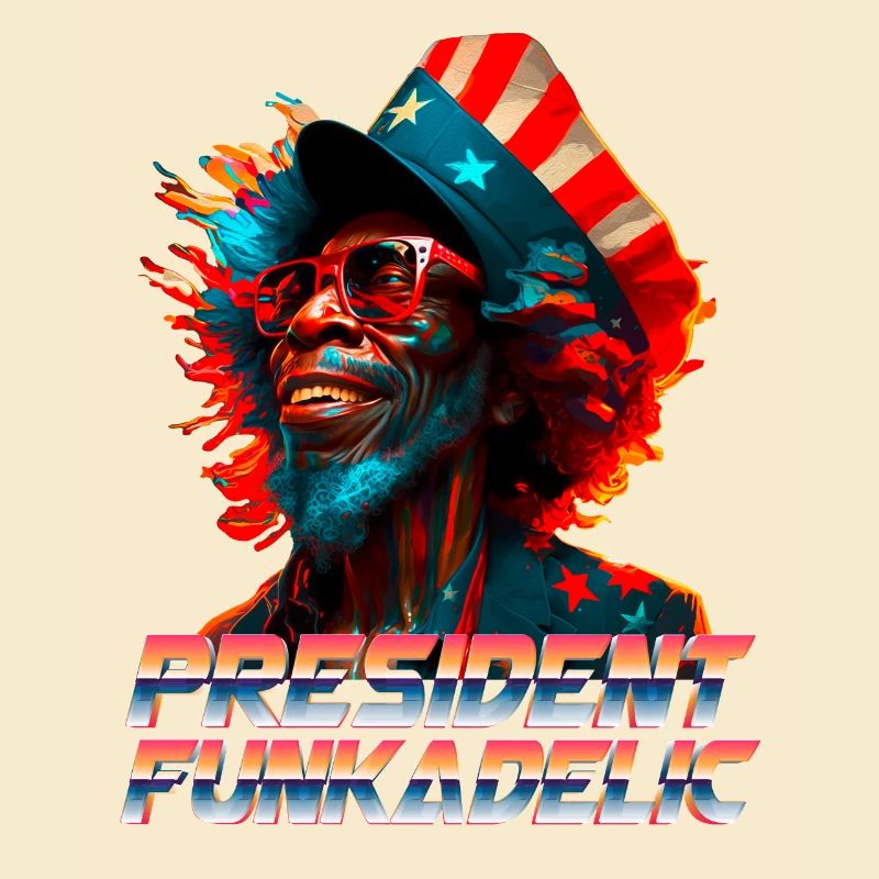 Afro-Mann Präsident Funkadelic