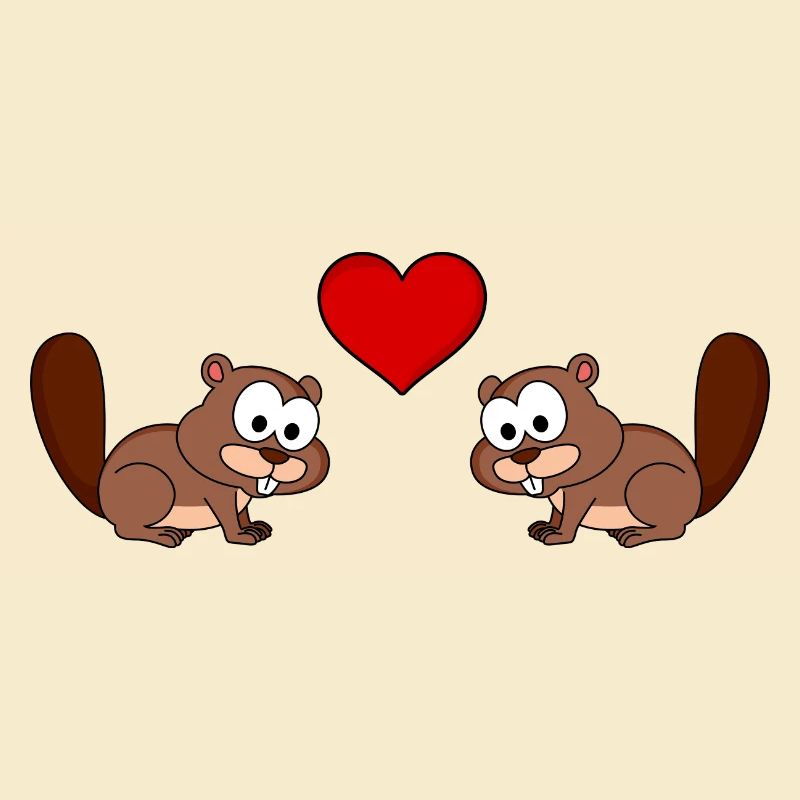 Beaver Comic Couple Love