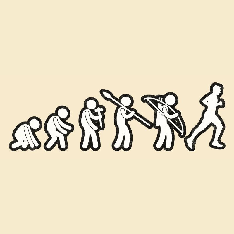 Evolution Running White Grunge