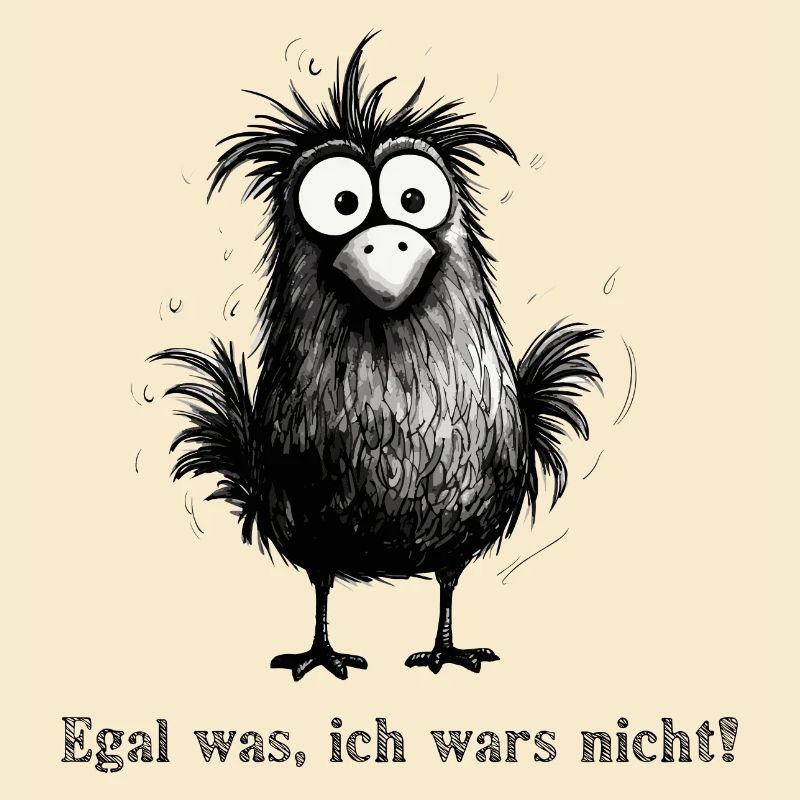 Drôle de conception d’oiseau avec: Peu importe ce que je n’étais pas