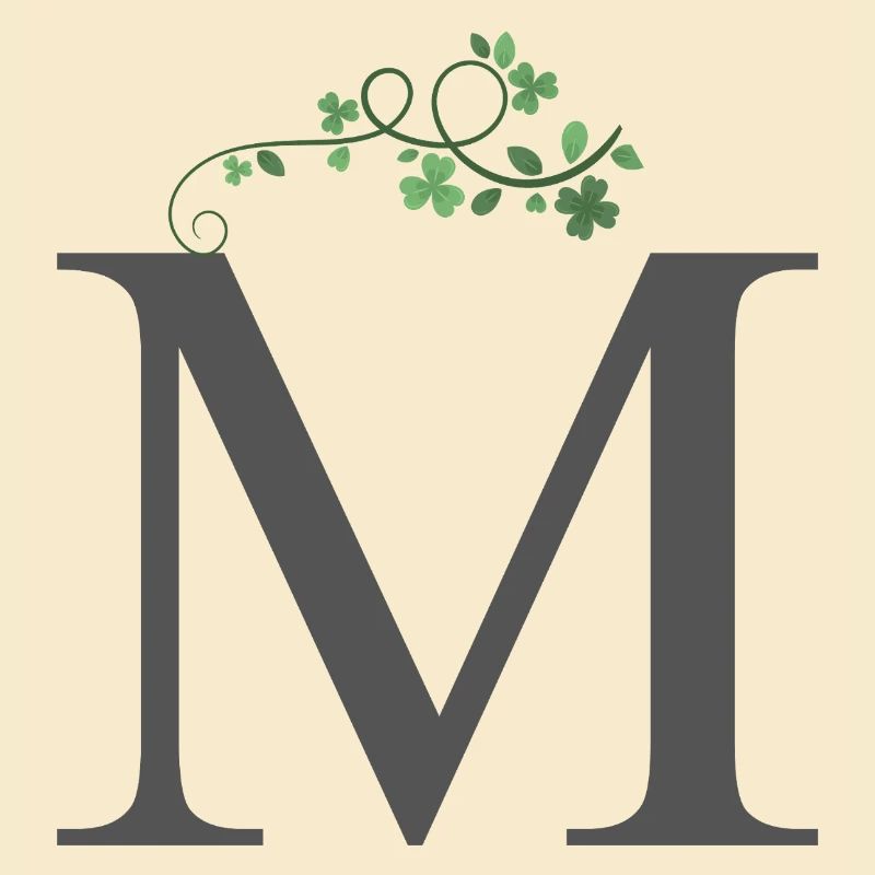 M with shamrocks