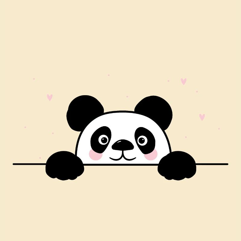 Lovable Panda mit Herzchen