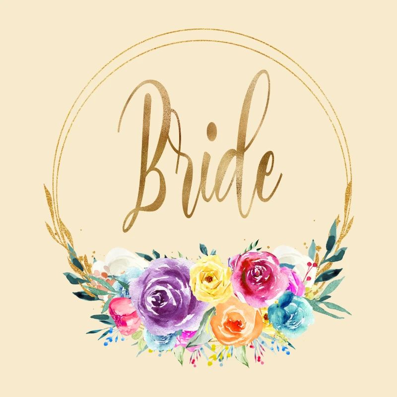 TEAM BRIDE! Rose wreath customizable