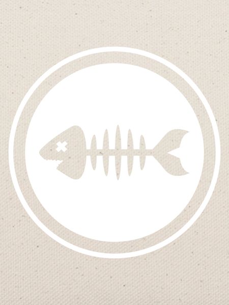 Fisch Symbol Knochen Gräte