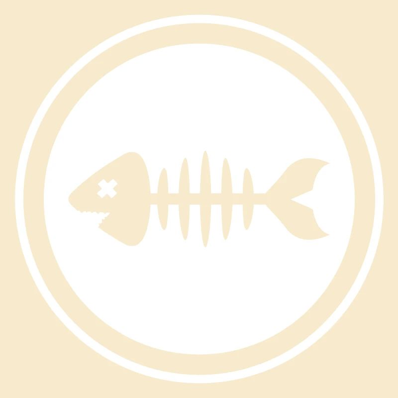 Fisch Symbol Knochen Gräte