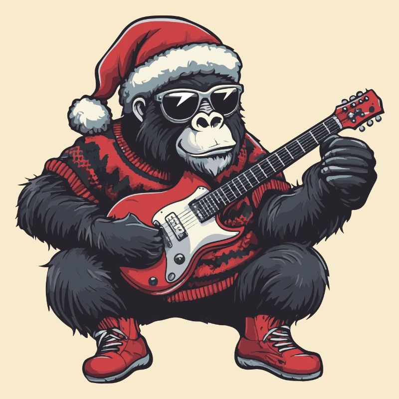 Guitare de Noël Gorilla