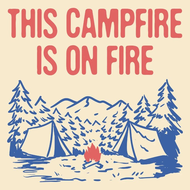This Campfire Is on Fire Camping Dad Jokes Camper