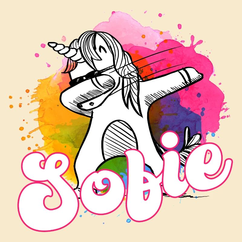 SOFIE - Schöner Name mit dabbing Einhorn