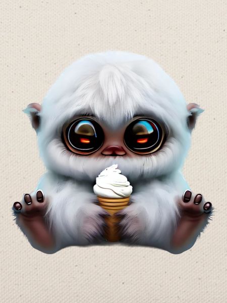 Yeti mit Softeis