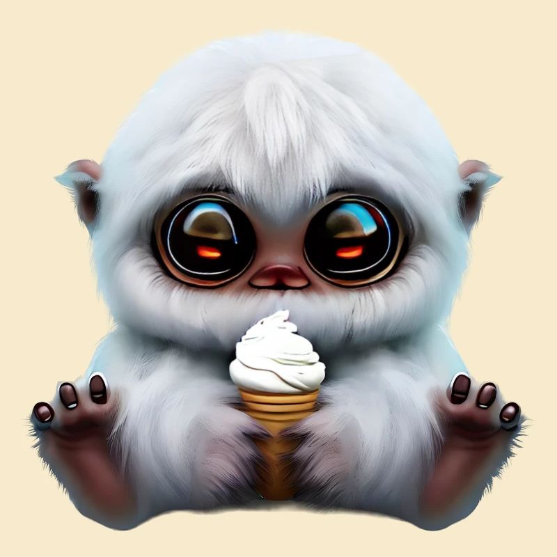 Yeti mit Softeis