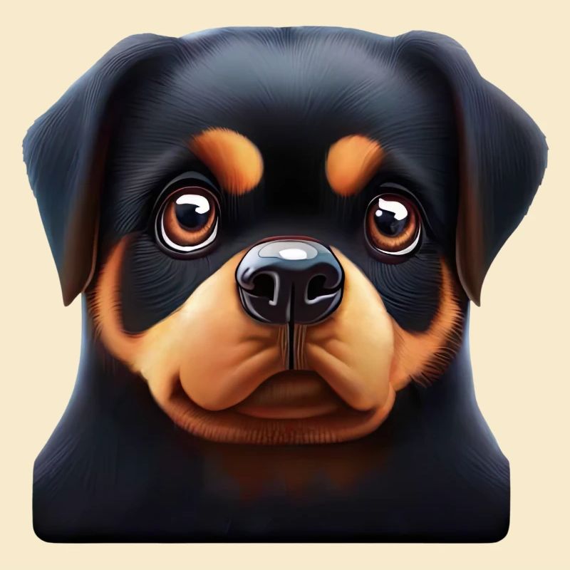Verspieltes Rottweiler-Design