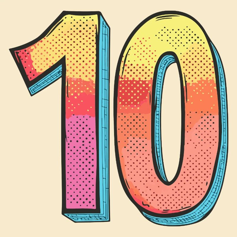 10 Zahl Comic