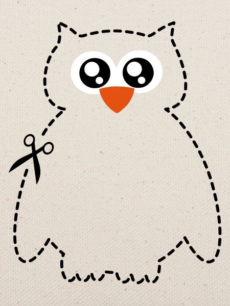 Cute scissors owl