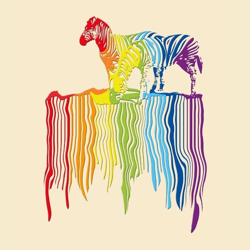 Zebras auf dem Regenbogen