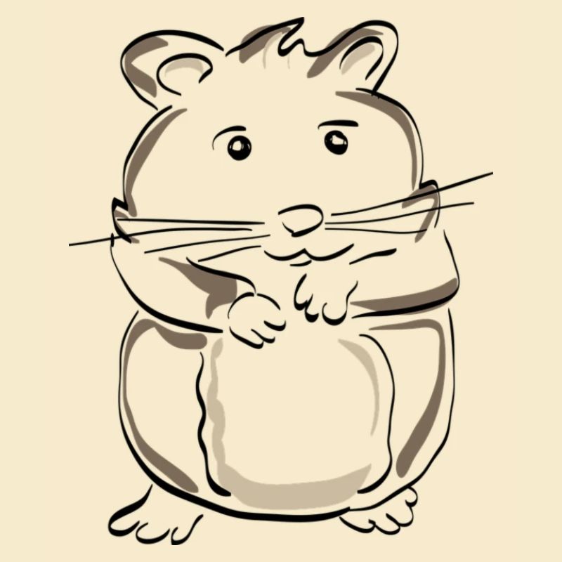 Gezeichneter Hamster - Perfekte Geschenkidee!