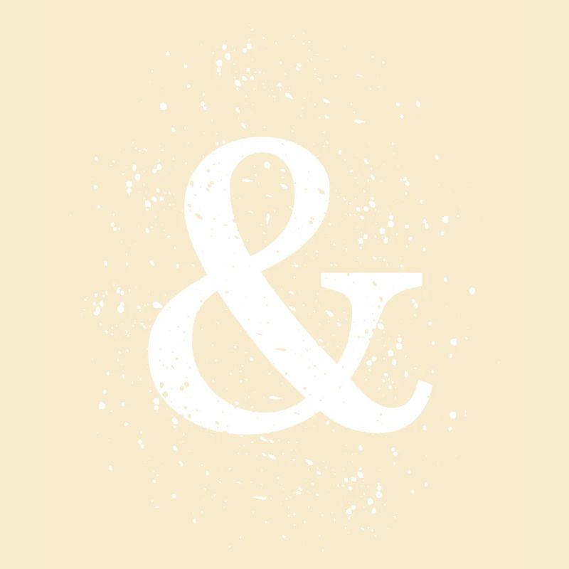 Ampersand Grunge Effekt & ET Zeichen