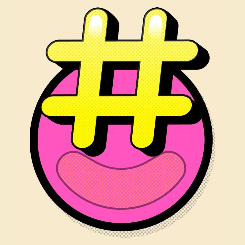 Hashtag-Lächeln