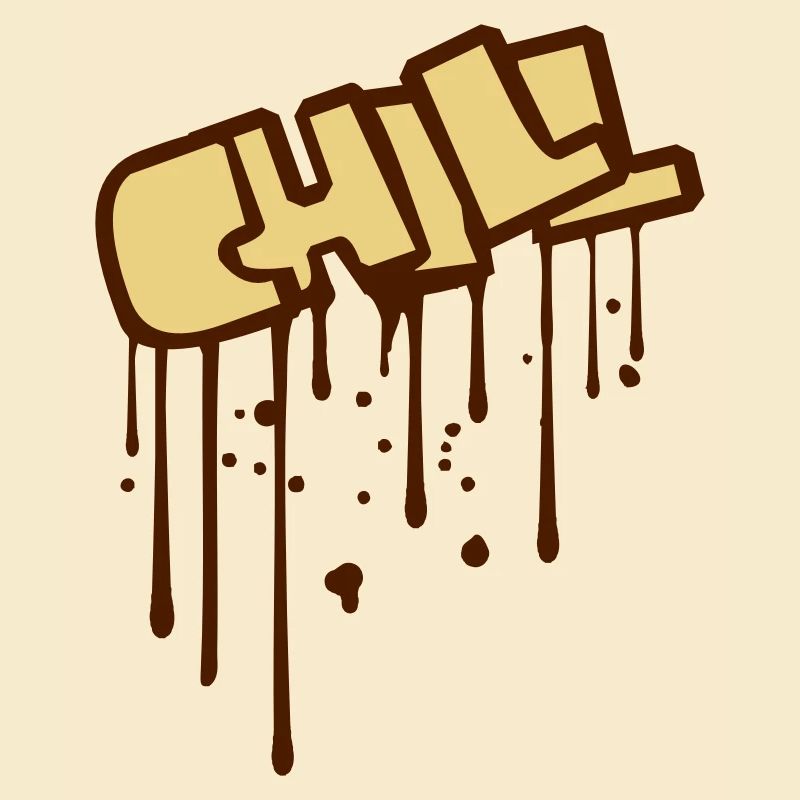 graffiti drops spray stamp text chill sloth