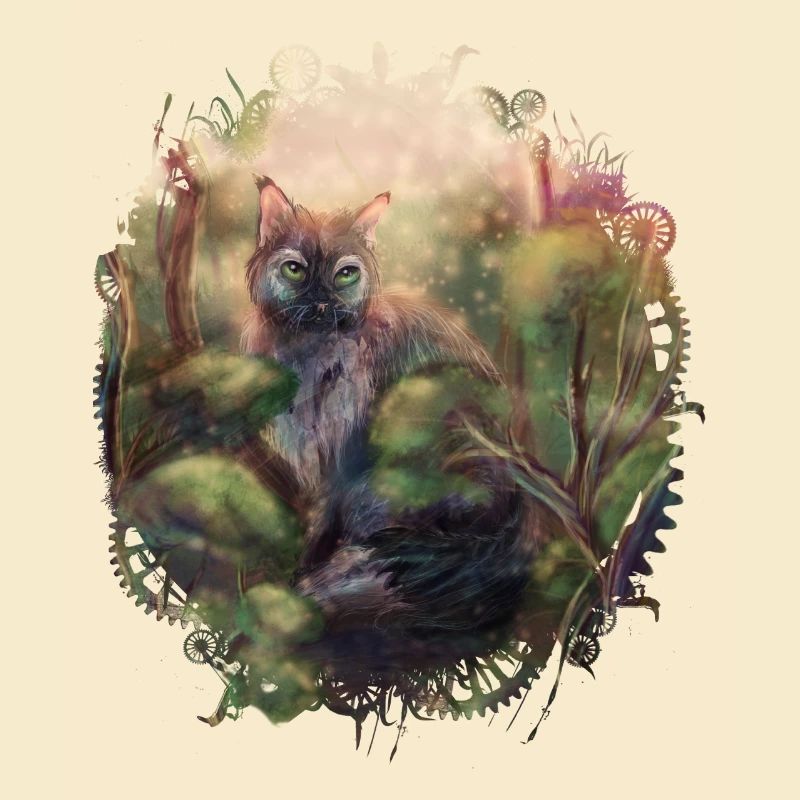 Wildkatze im Wald
