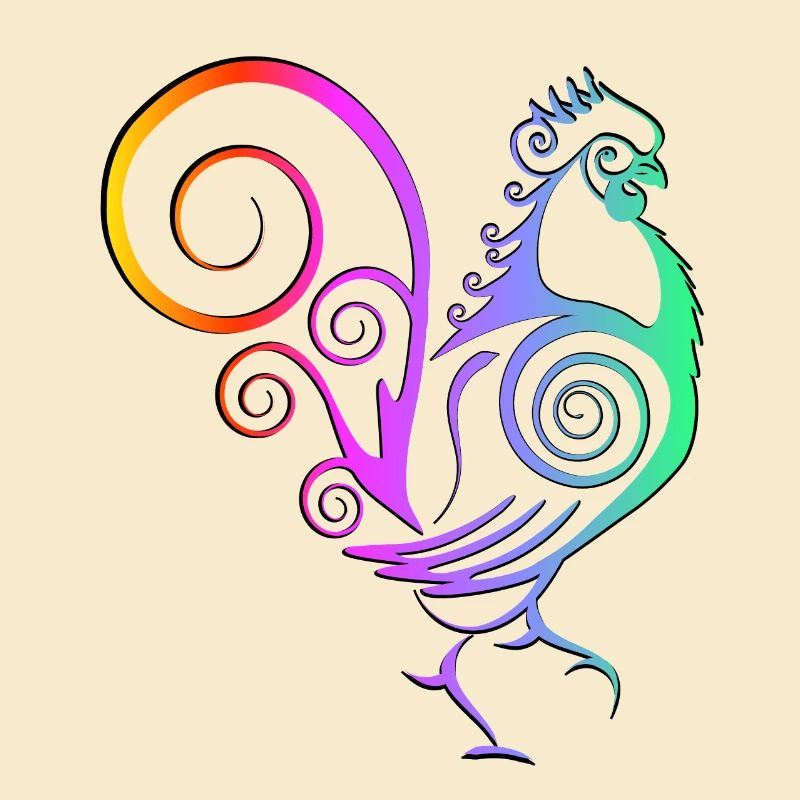 Rooster Chicken Hen Chicks Egg Rainbow Chickens