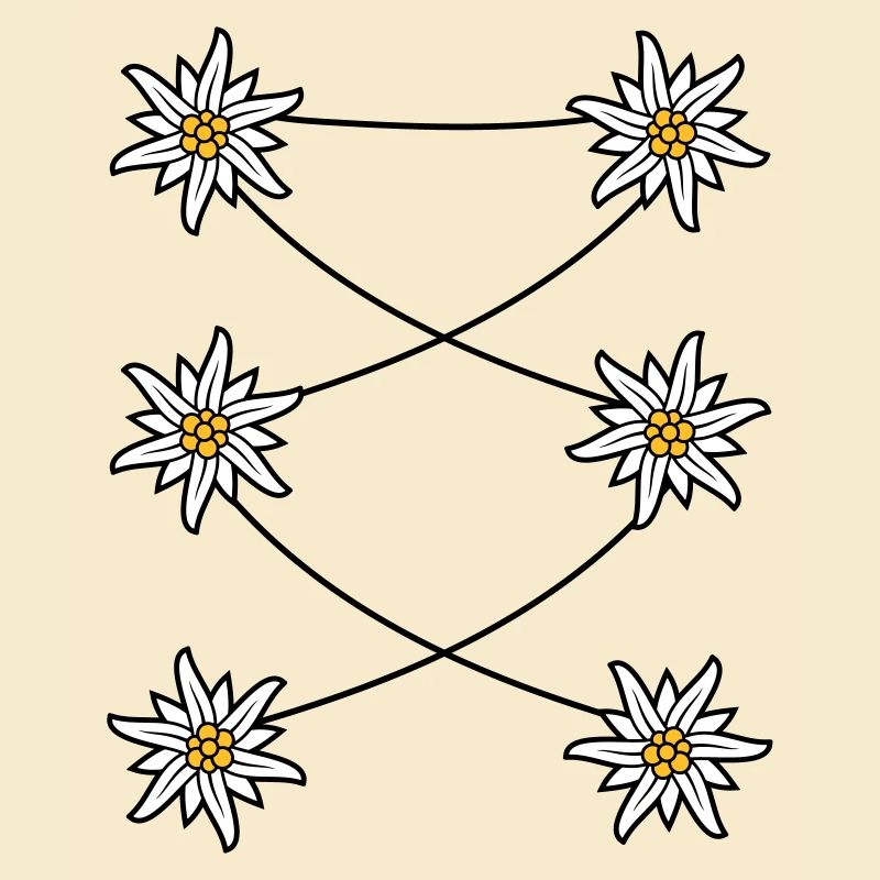 Dirndl apron Edelweiss