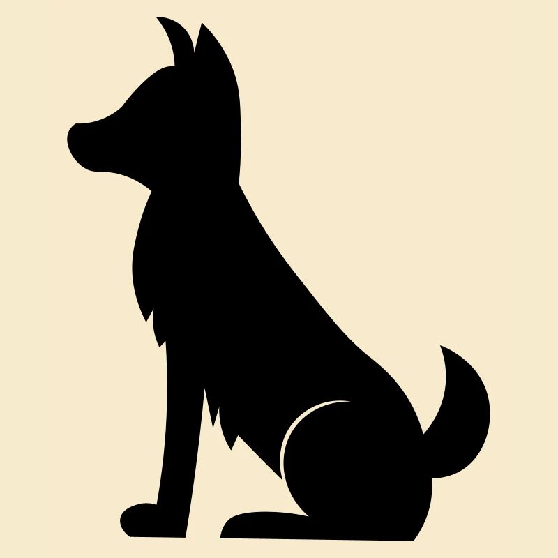 Chien noir simple / chien noir simple