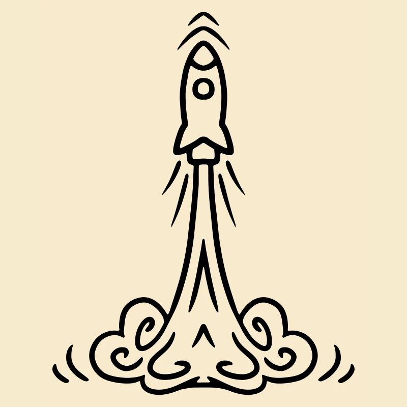 Rocket launch Raketenstart - Rakete Geschenkidee