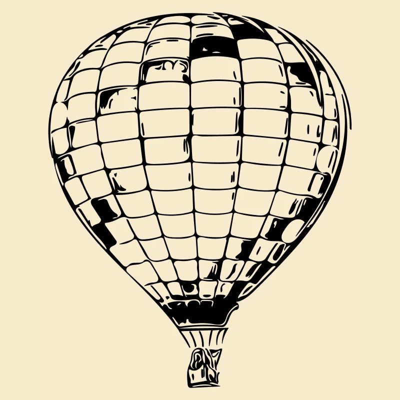 Geometrischer Heissluftballon