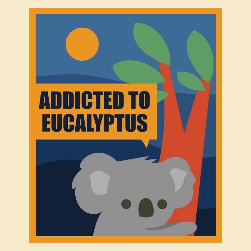 Dicton ironique : eucalyptus, koala australien