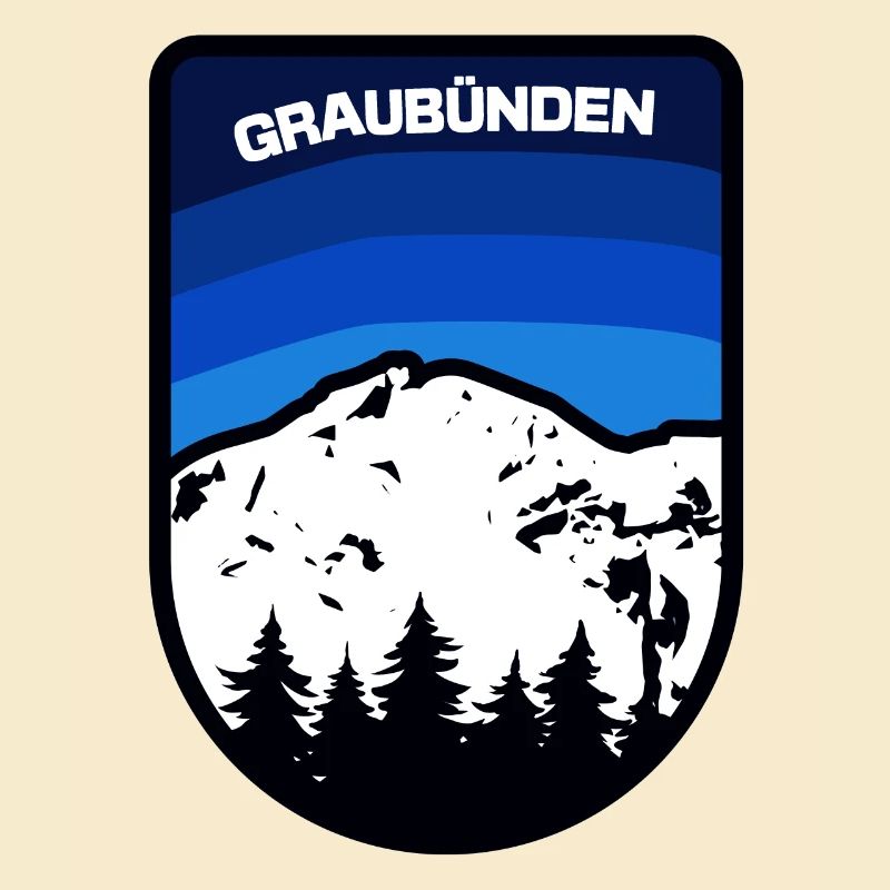 Graubünden Berglandschaft Emblem