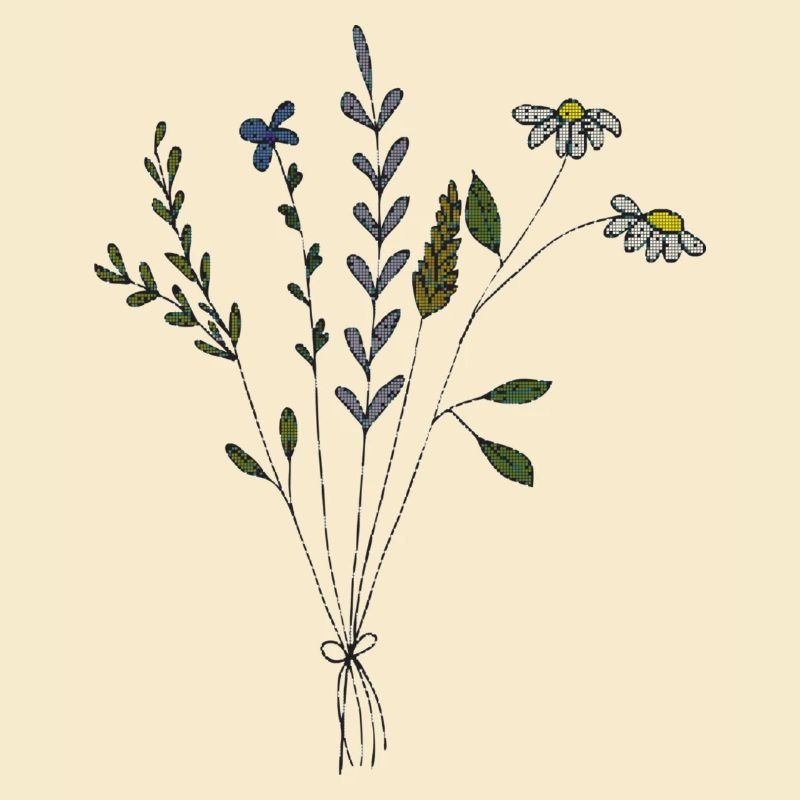 blumenwiese strauss gewebe