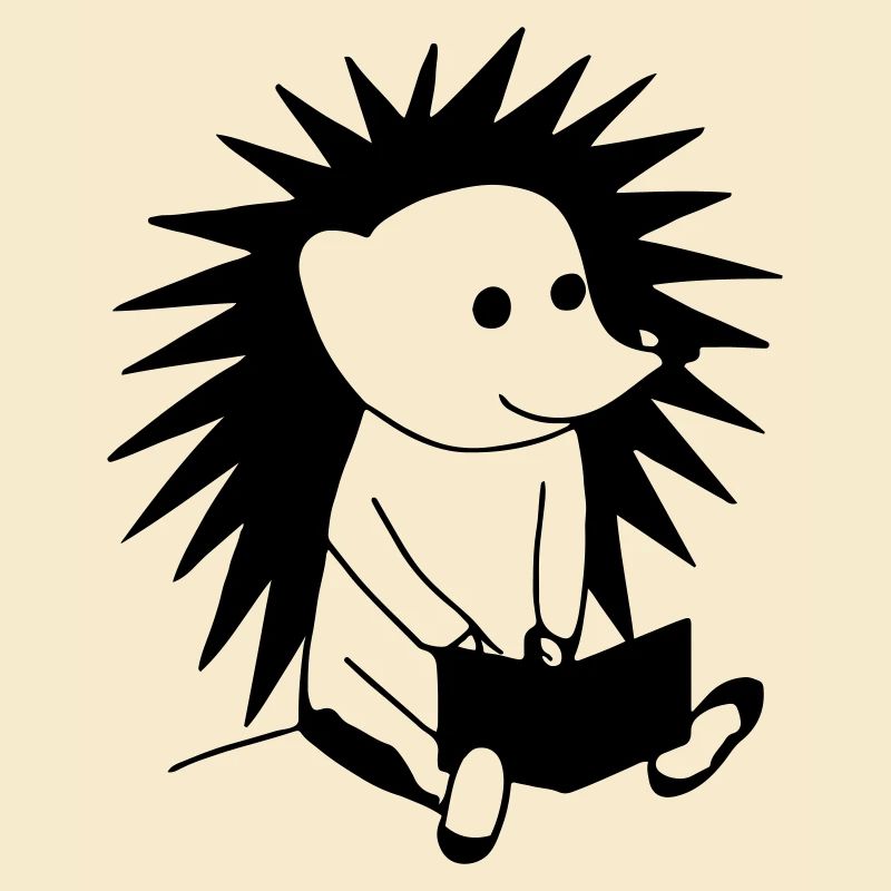 Igel liest Buch Illustration Geschenk